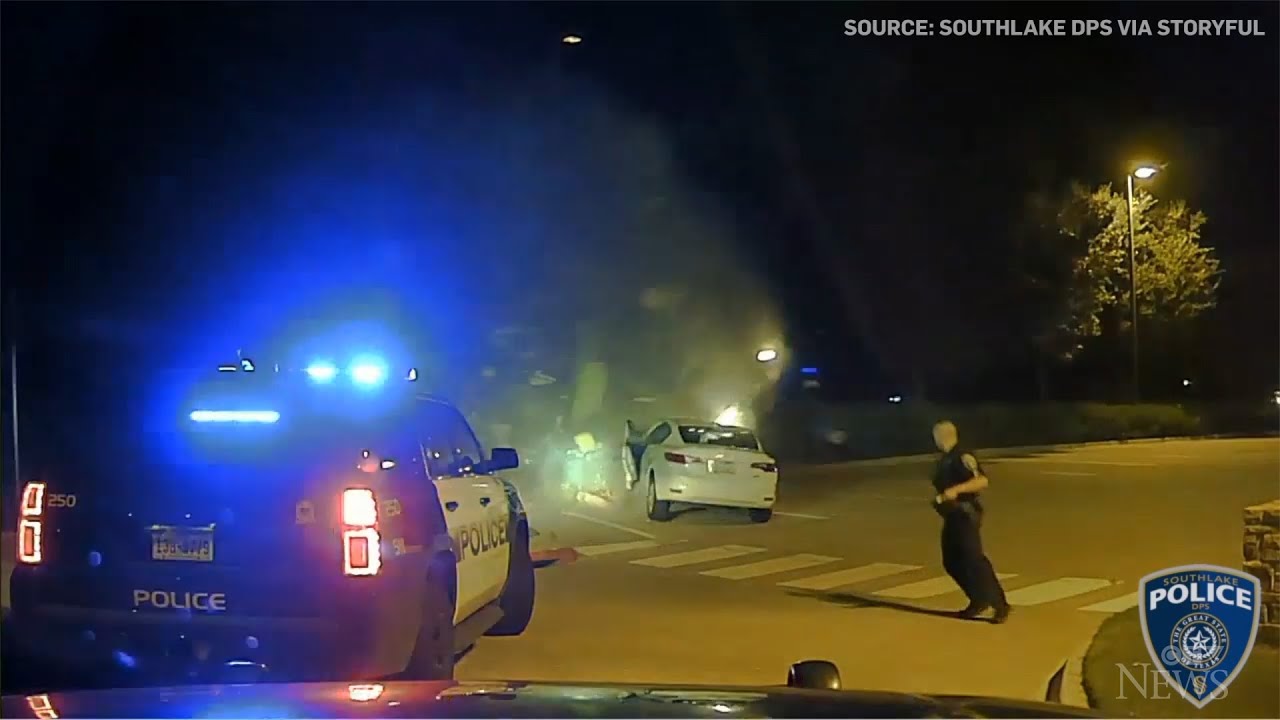 Children uninjured after speeding SUV smashes into car