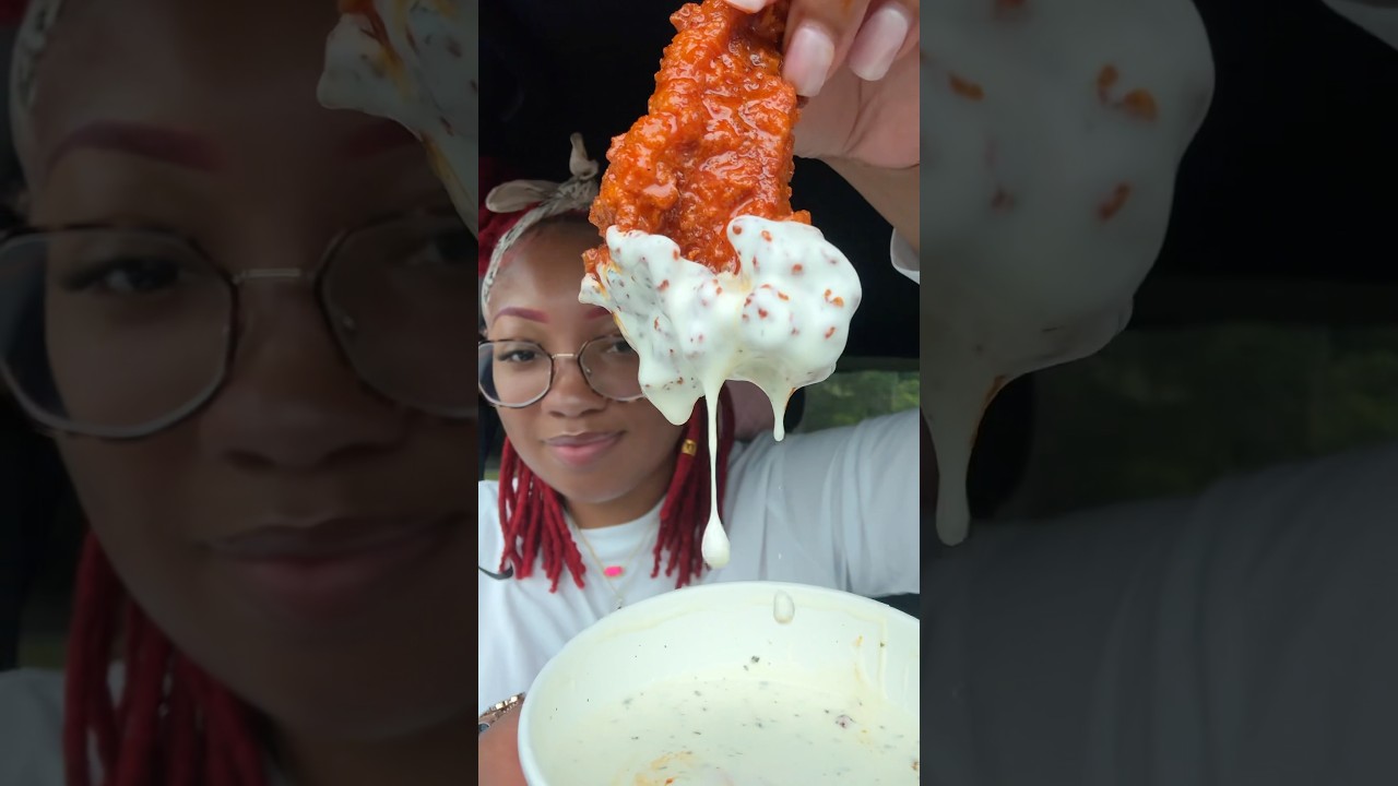Chili’s Nashville Hot Chicken Crispers 🌶️ #mukbang #asmr