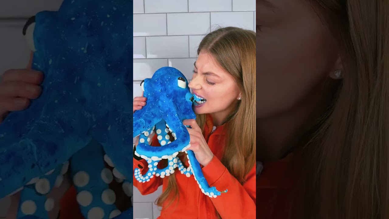 Chocolate 🐙 VS Real Food Challenge #shorts