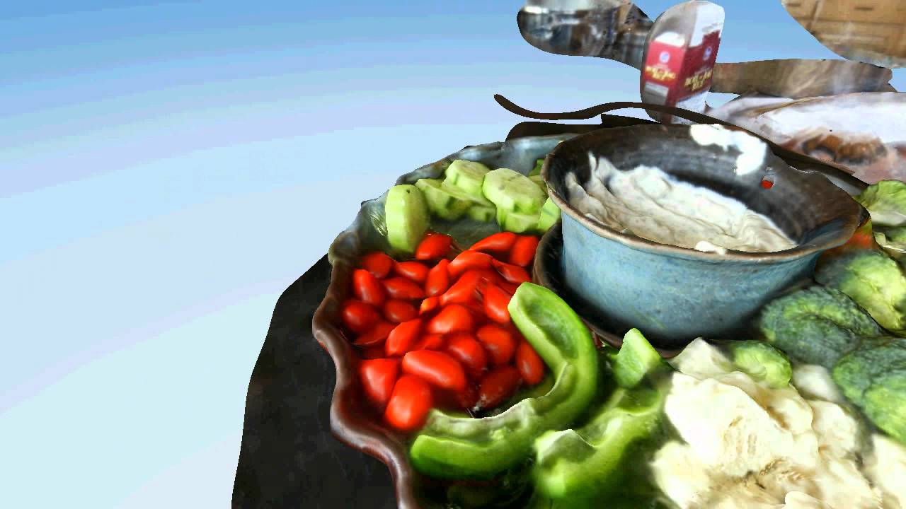 Christmas Veggie Tray in 3D