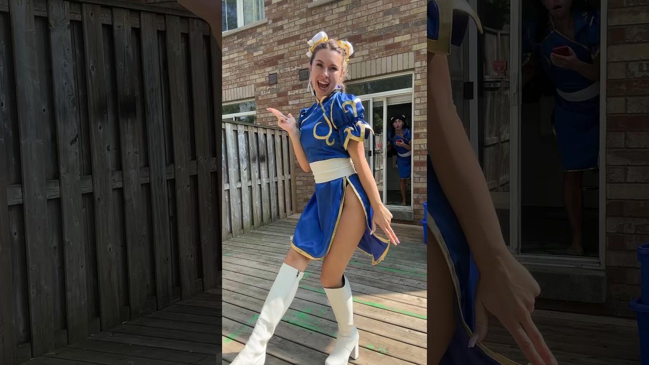 Chun Li does the sweet little bumblebee dance! 🐝