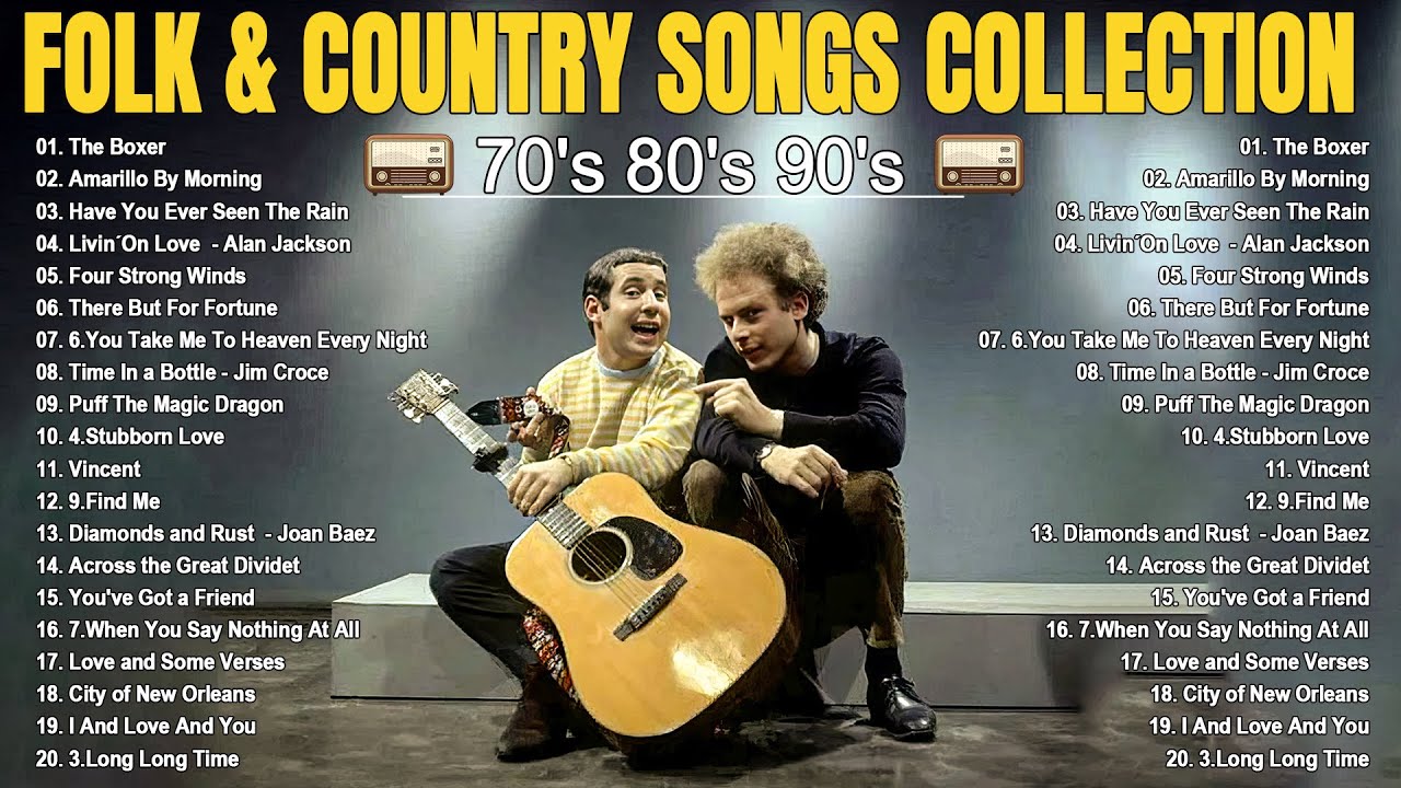 Classic Folk Music - Folk & Country Music Collection 60's 70's - Music Folk Songs 70s 80s