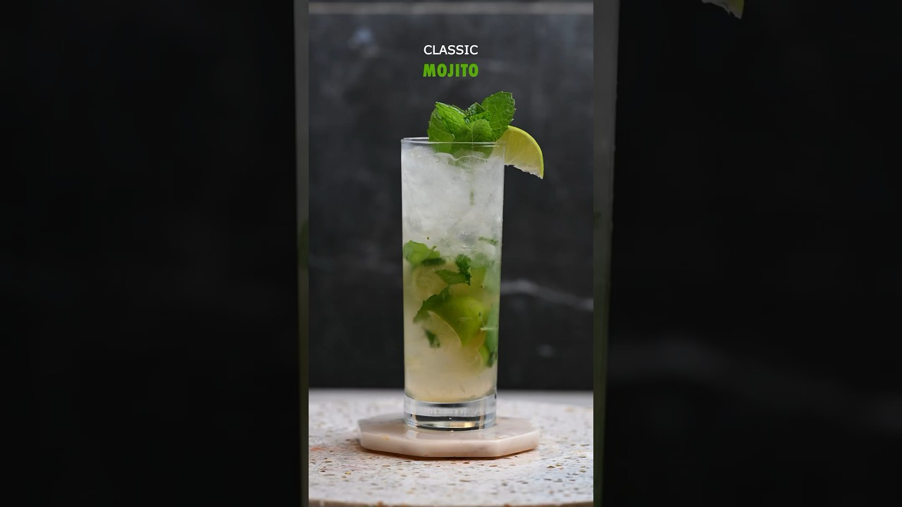 Classic Mojito 🍋‍🟩🍃#mojito #cocktails #bar #drinkrecipes