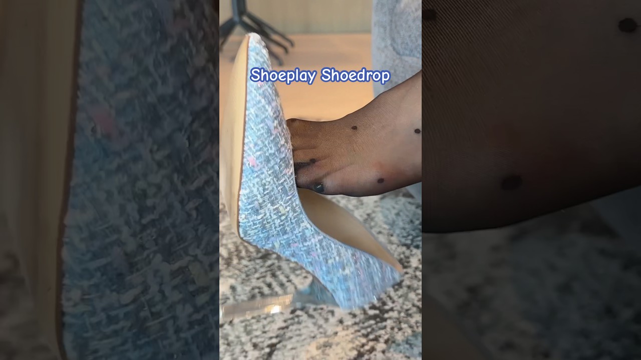 Closeup Toes Dangle Shoedrop! Nylons Pantyhose Tights Stockings Heels Pumps Stilettos Shoeplay Feet