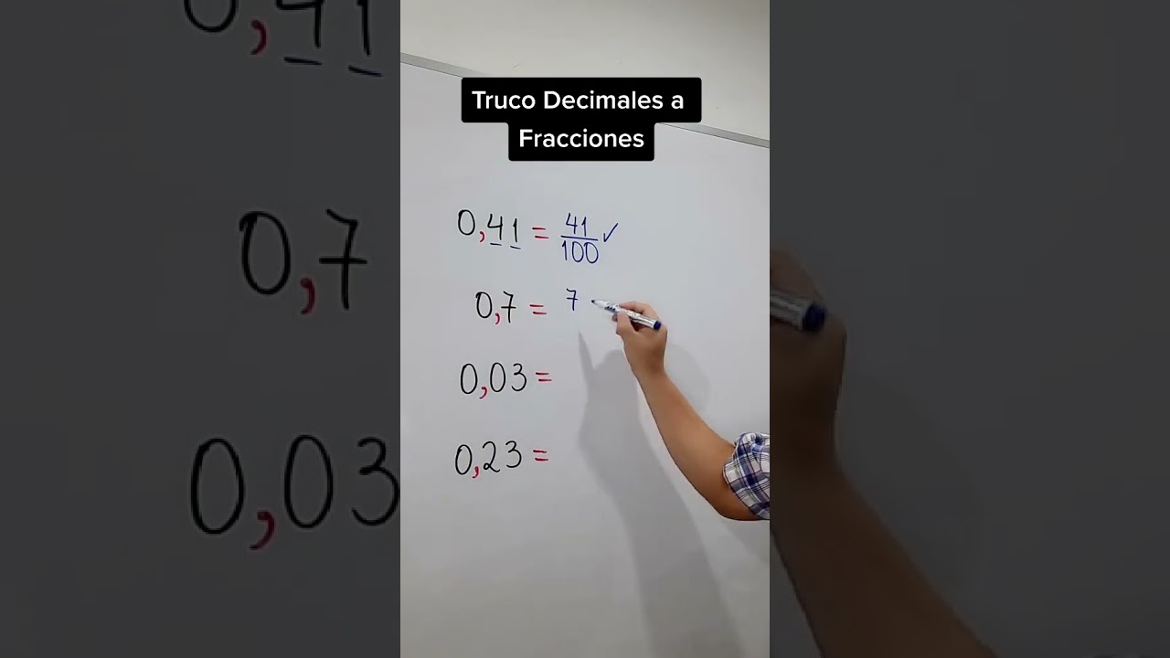 Cómo convertir decimales a fracciones - Matemática