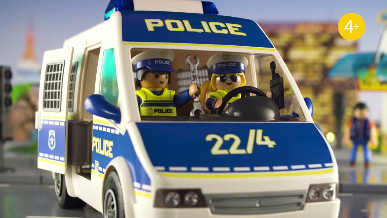 Coche de policía con luz y sonido | Anuncio | PLAYMOBIL en Español