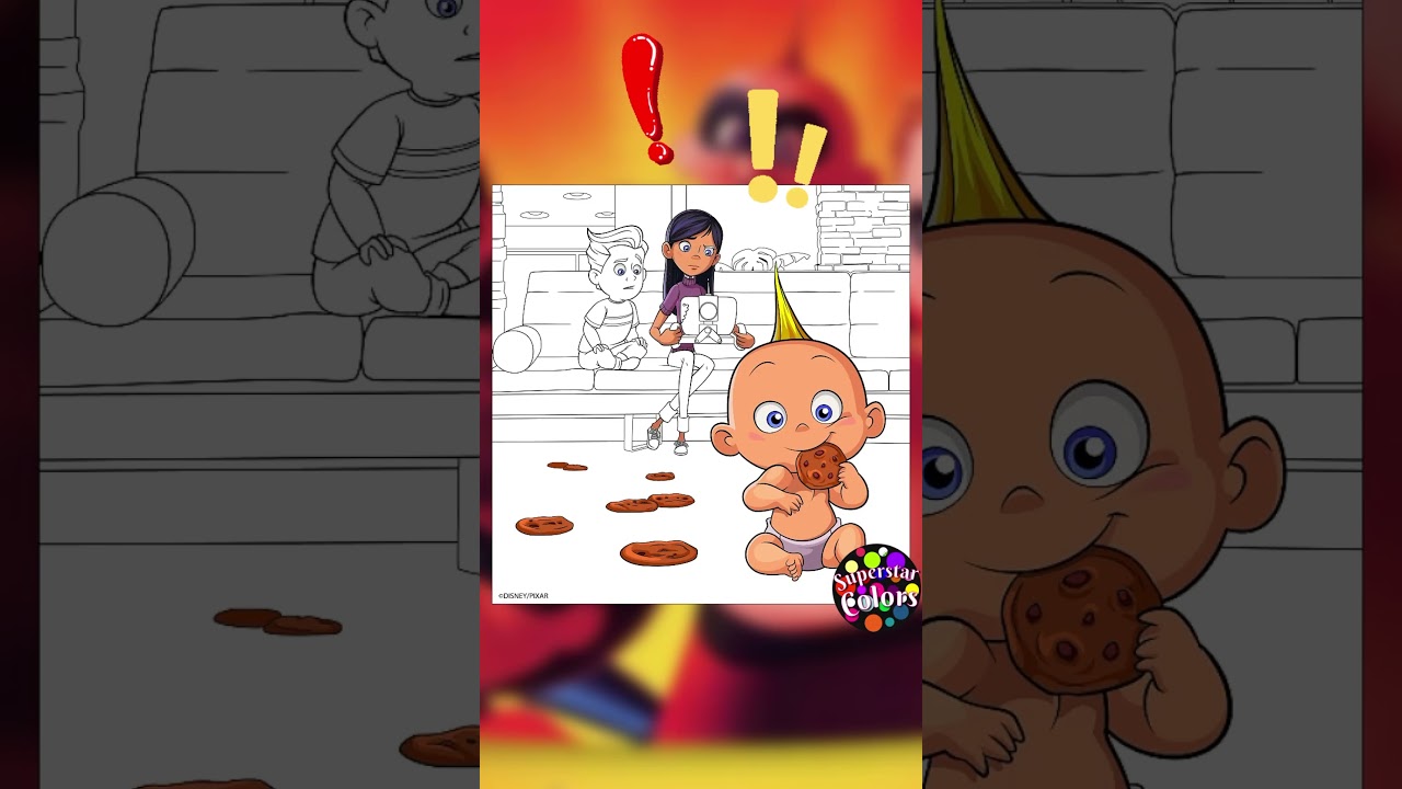 Coloring Jack-Jack, Violet, and Dash Parr | Disney The Incredibles #coloringvideos #coloringshorts