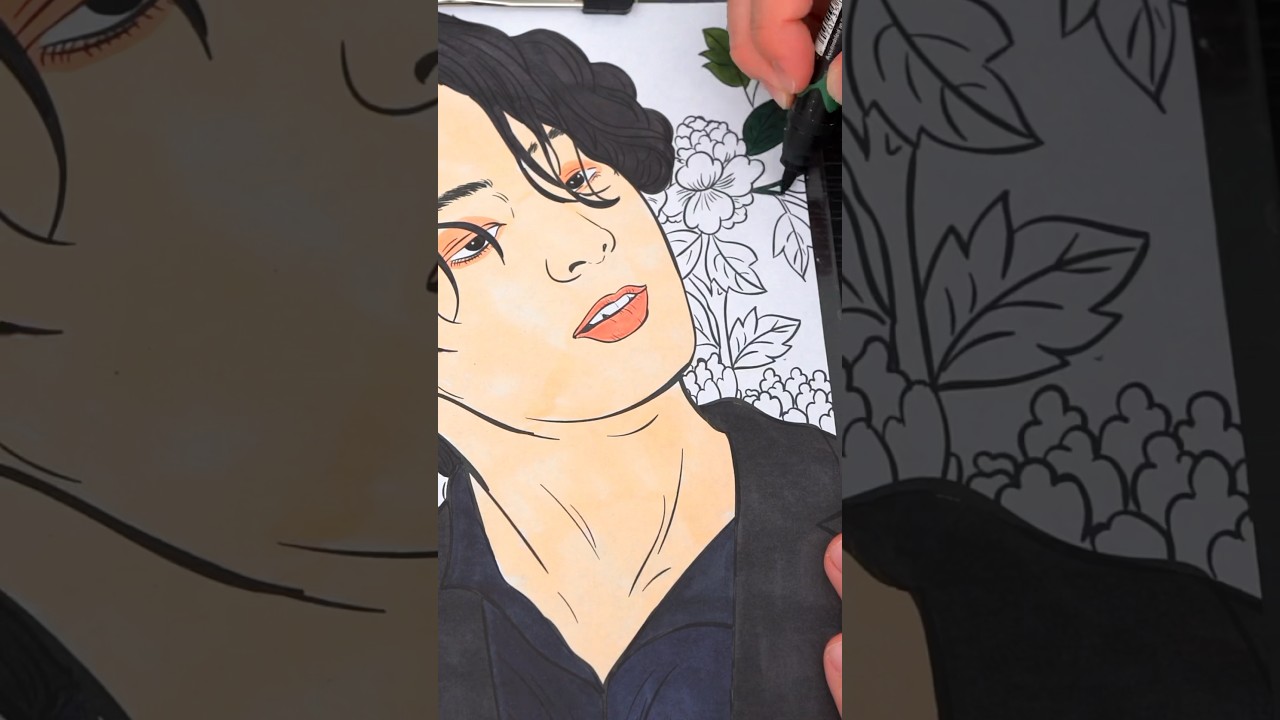 Coloring Jungkook #bts #jungkook #coloring #art