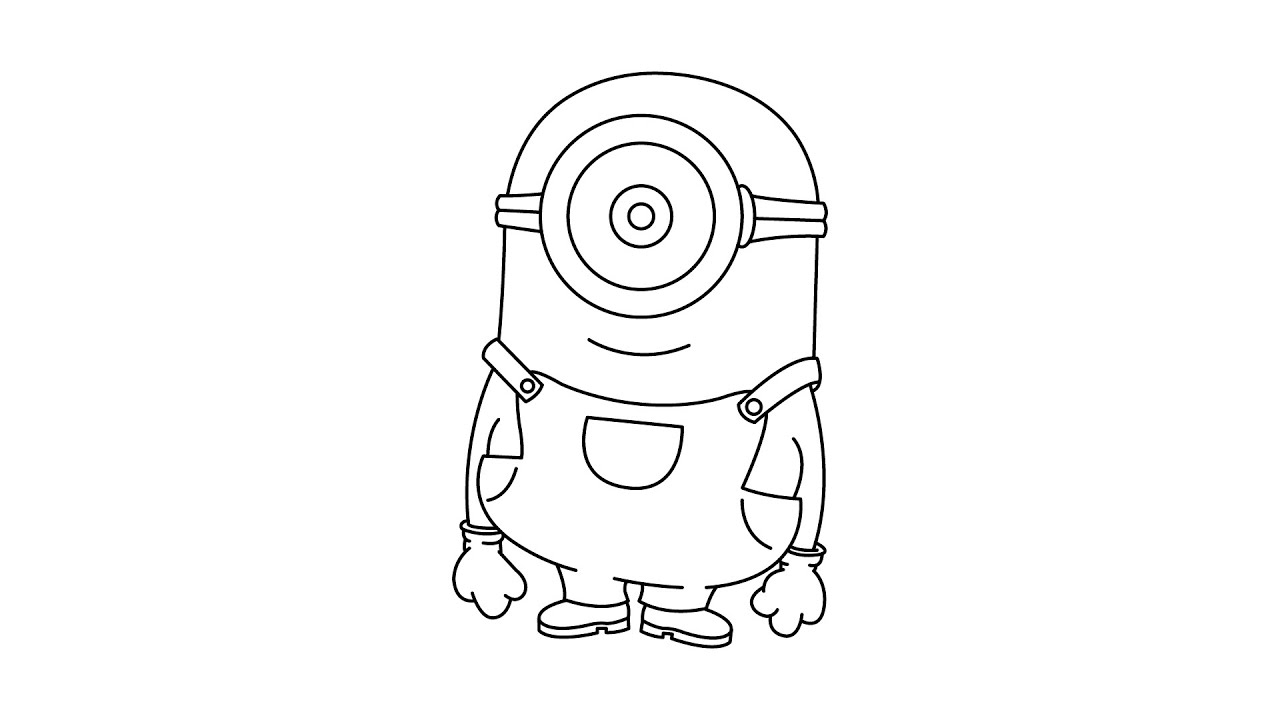 como dibujar un MINION - MI VILLANO FAVORITO