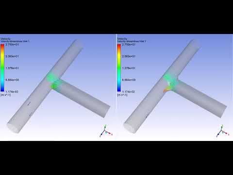 Computational Fluid Dynamics Simulation - Pipeline T-Junction