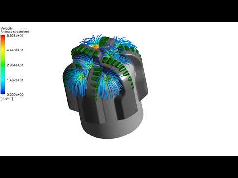 Computational Fluid Dynamics Simulation of a Drill Bit
