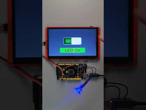Controlling LED using Arduino Mega and Nextion HMI diplay.