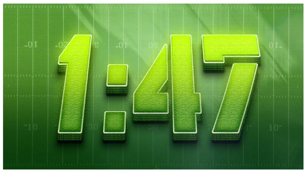 Countdown Football 5 Minute Epic Sports Field Super Bowl Timer 🏈