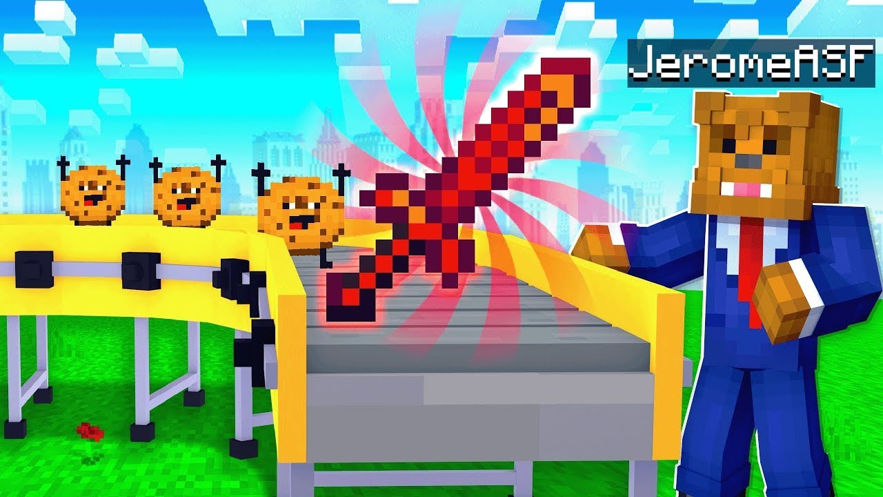 Crafting CRAZY Weapons In Minecraft Cookie Camp