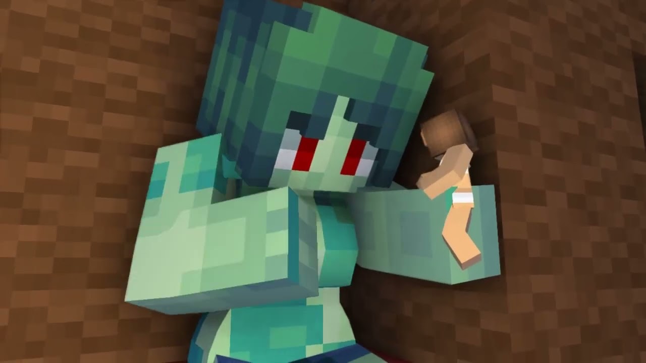 Crazy Zombie Girl Eating (Zombie girl vore2) [minecraft vore]#vore