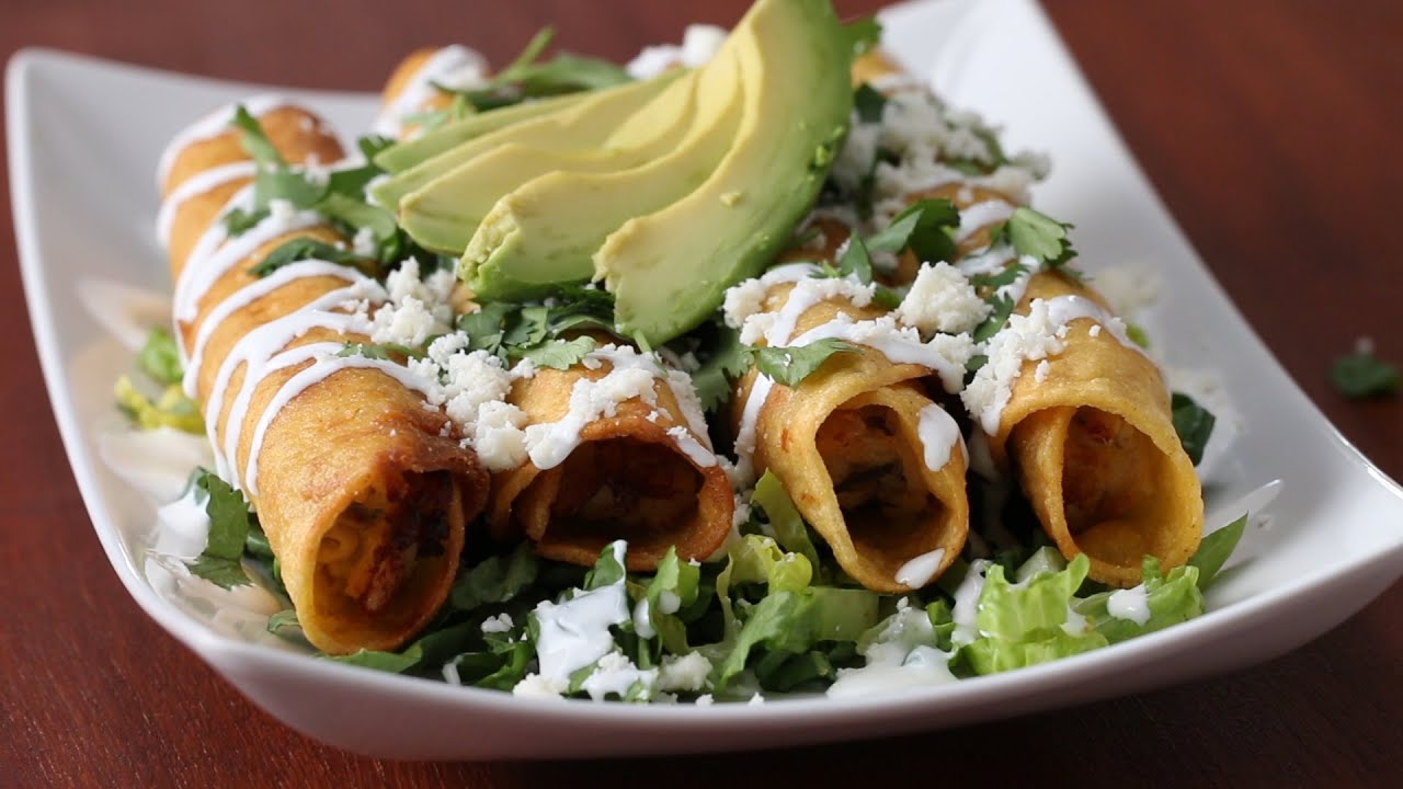 Creamy Jalapeño Chicken Taquitos