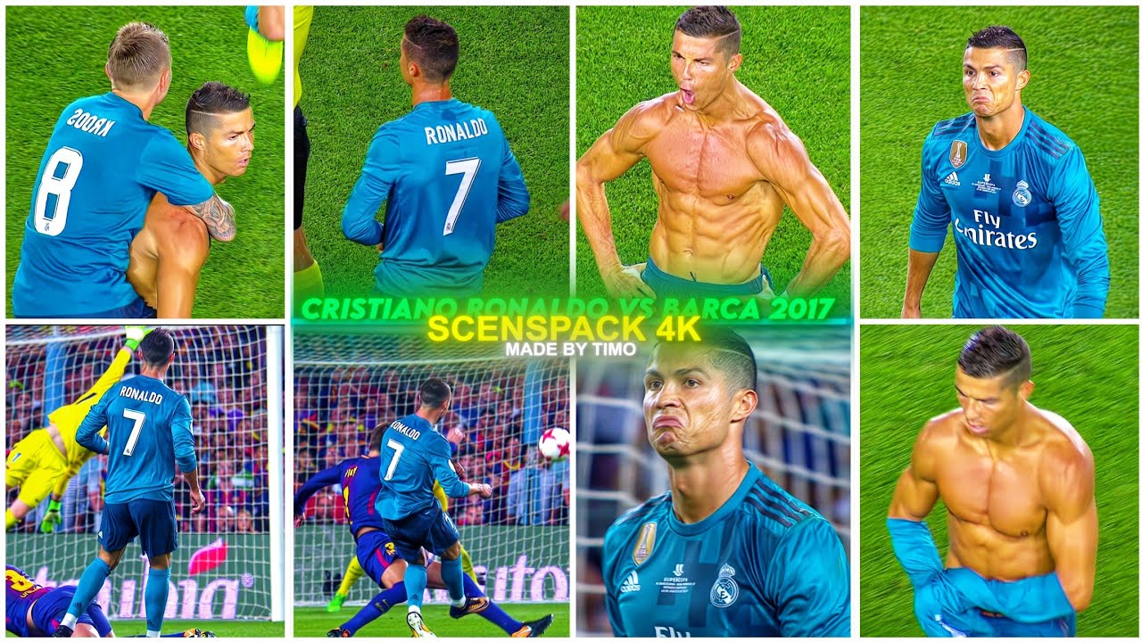 Cristiano Ronaldo Vs Barca 2017 / RARE CLIPS ● SCENEPACK 4K ( With AE CC and TOPAZ )