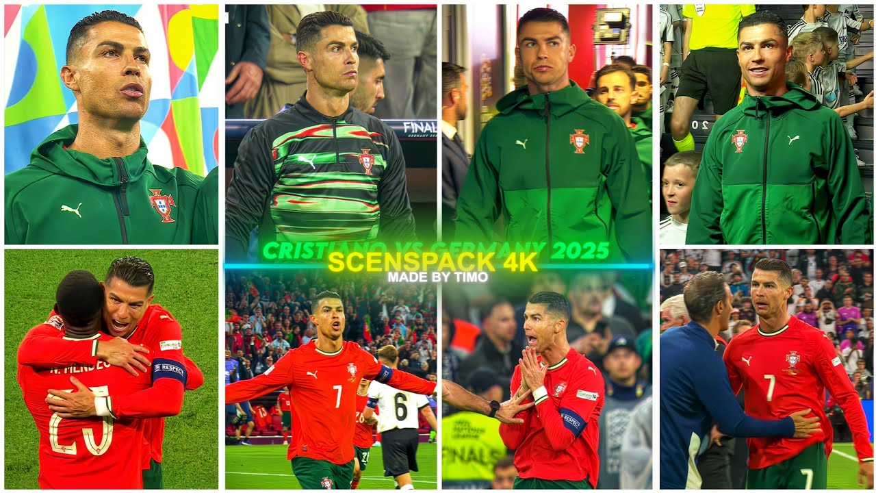 Cristiano Ronaldo Vs Germany 2025 / RARE CLIPS ● SCENEPACK 4K ( With AE CC and TOPAZ )
