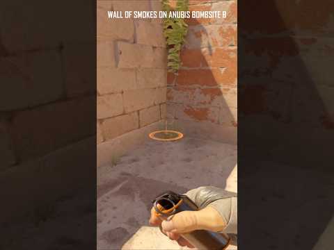 CS2 PERFECT WALL OF SMOKES ON ANUBIS BOMBSITE B #cs #cs2 #cs2smoke #cs2anubis #cs2shorts #shorts