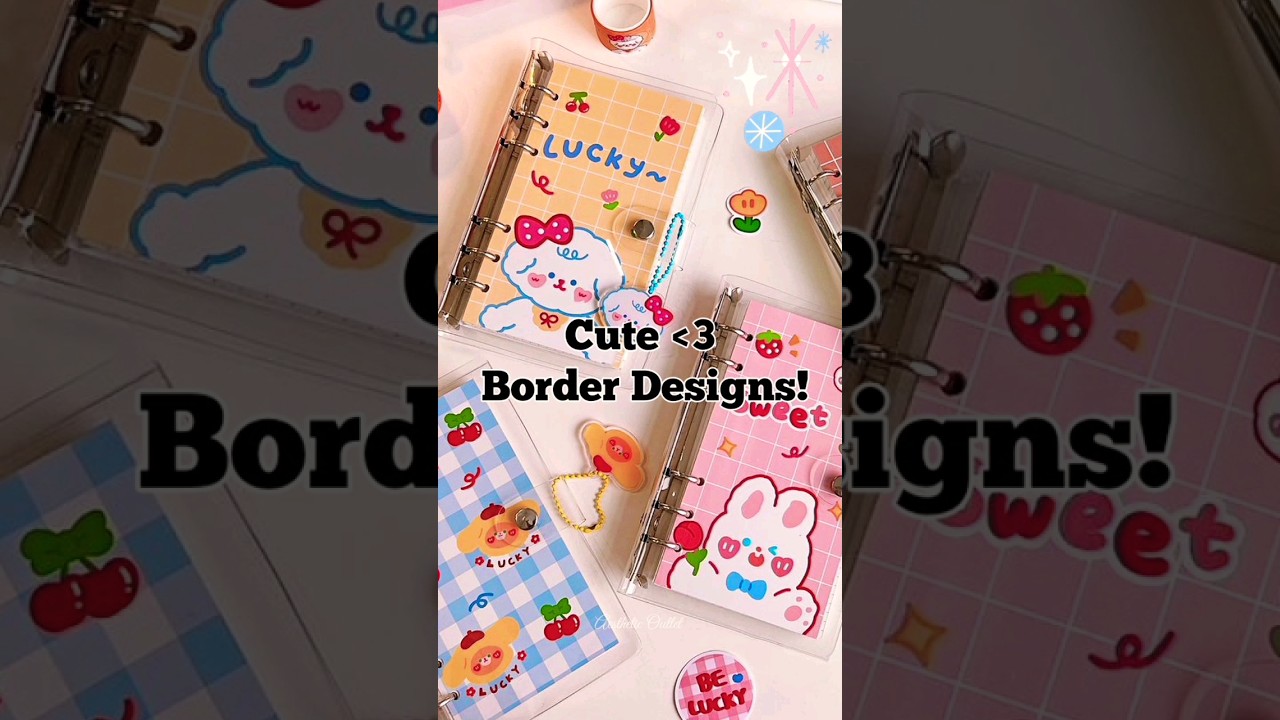 Cute Border Designs for you!! 🍉🍋 #shorts #border #school #project