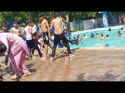 Cute boys swimming pool village enjoy tubewell swimming in village vlogs