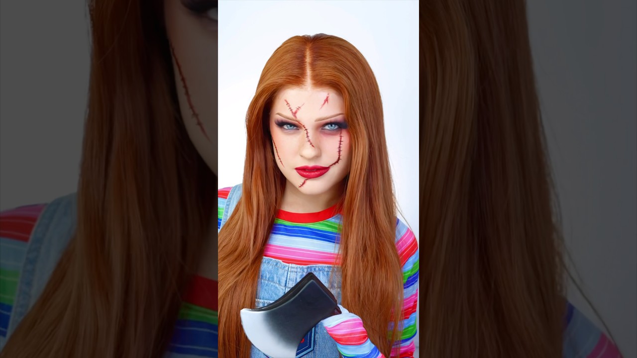 Cute Chucky halloween makeup RESULTS