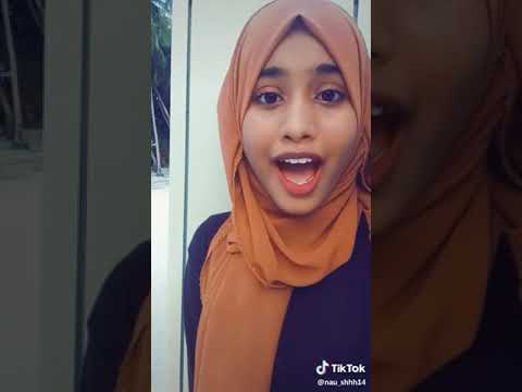 Cute hijab girl talk nonsense