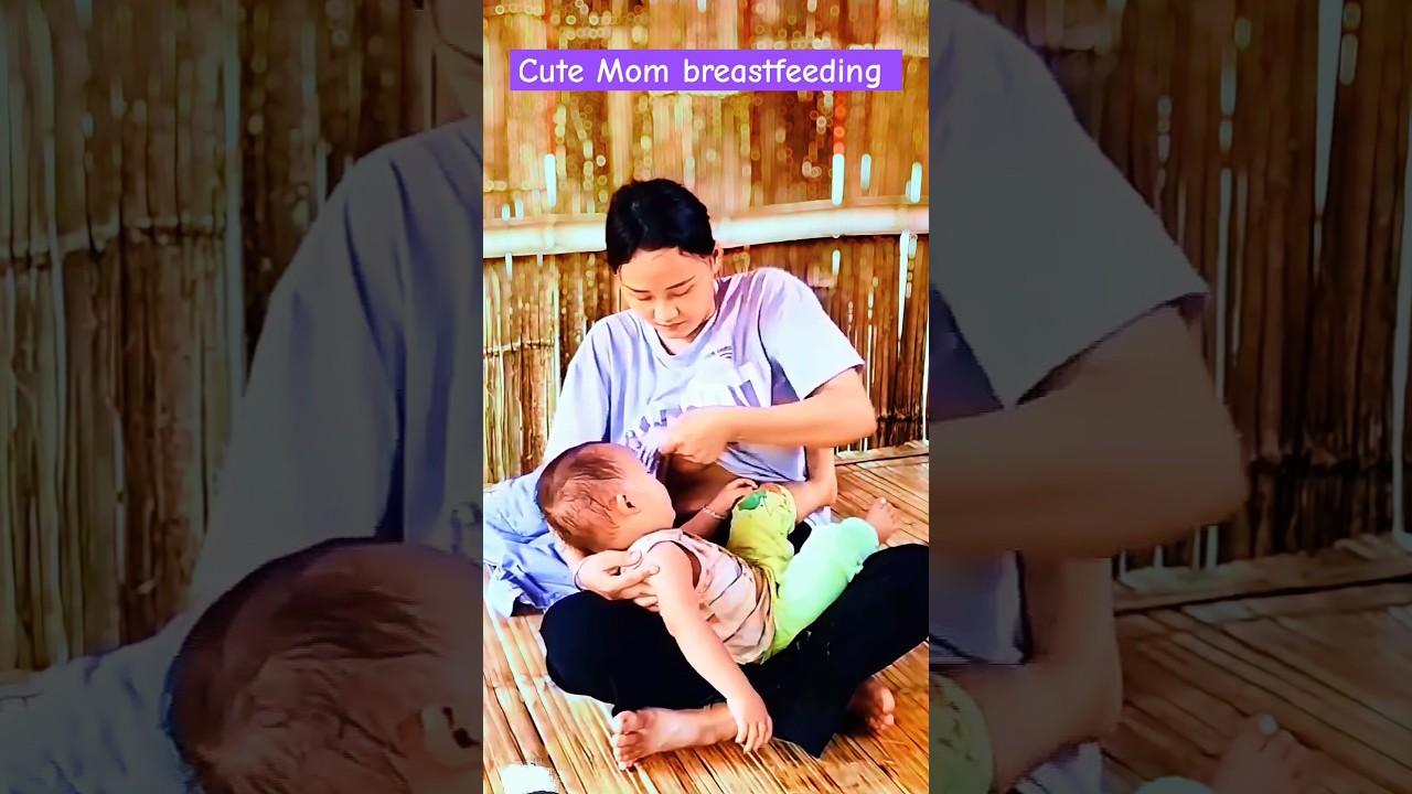 Cute Mom breastfeeding tutorial vlogs 🥹👍💝#baby #breastfeeding #milk #mom #tutorial #indian #ytshorts