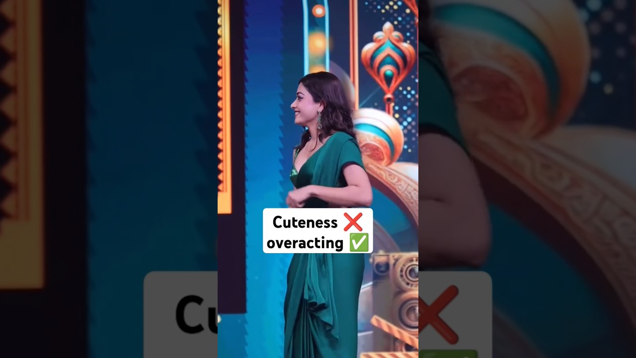 Cuteness ❌ overacting ✅🤣🤣🤣#trendingshorts #ytshorts #pushpa2 #angaroon #rashmikamandanna