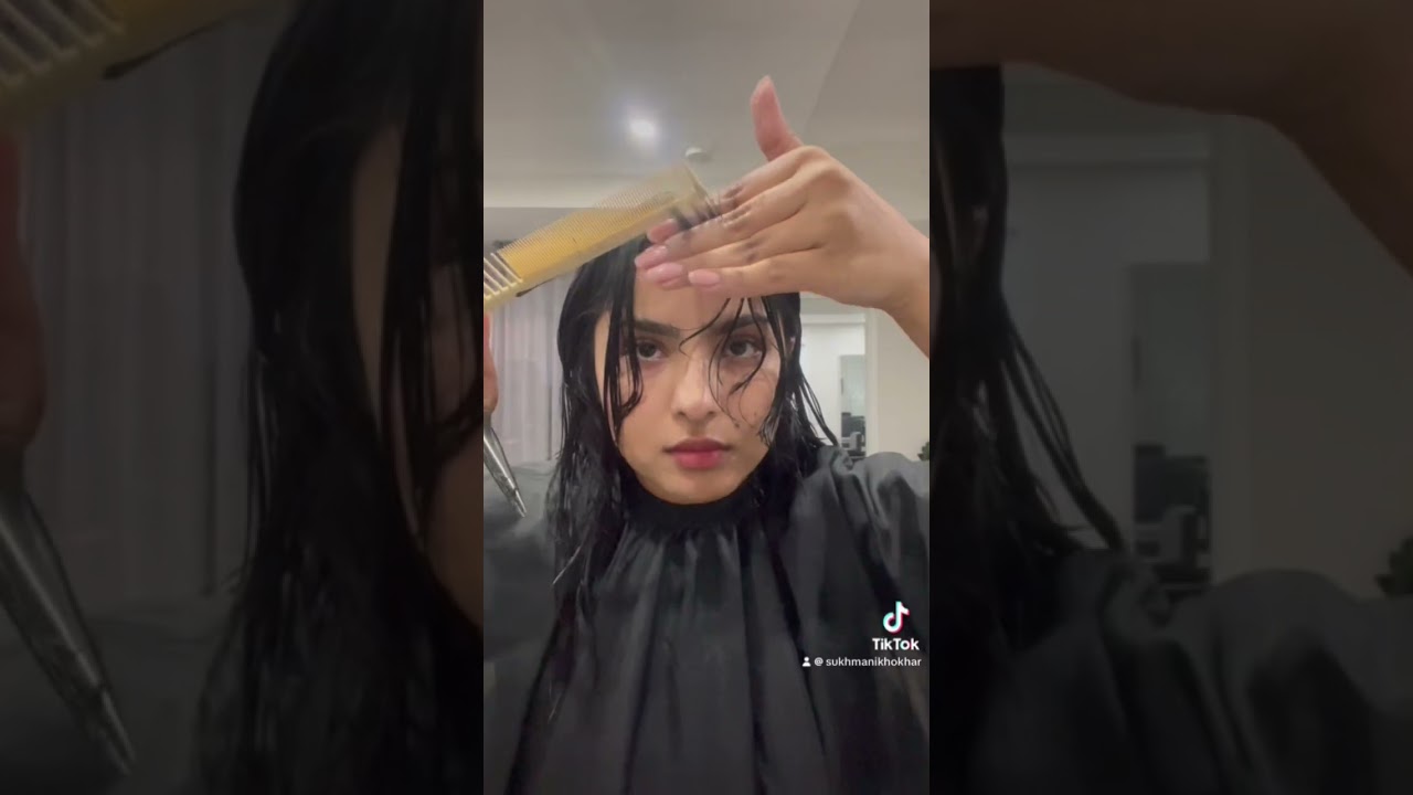 Cutting my bangs + unstyled bangs #curlyhair #haircut #hairstyle