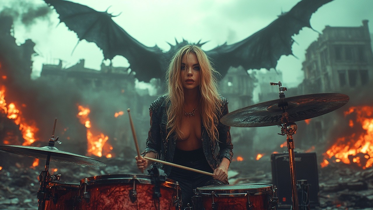 Dark Skies - Heavy Metal Rock Music | AI Short Cinematic Story