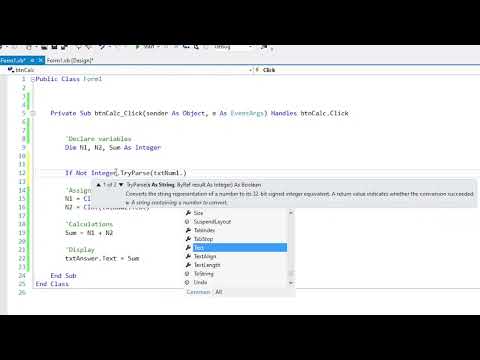 Data Validation | How to Use Integer.TryParse to Check Numbers | VB.NET