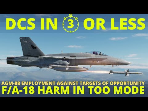 DCS F/A18 HARM TOO Mode Tutorial - Hornet SEAD Guide with AGM-88 - DCS in 3 Or Less