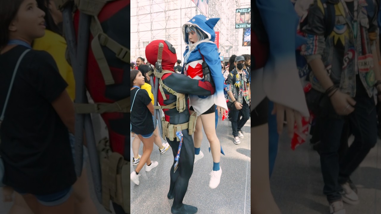 Deadpool vs Gawr Gura 🦈 w/@hamu_cotton #deadpool #gawrgura #cosplay