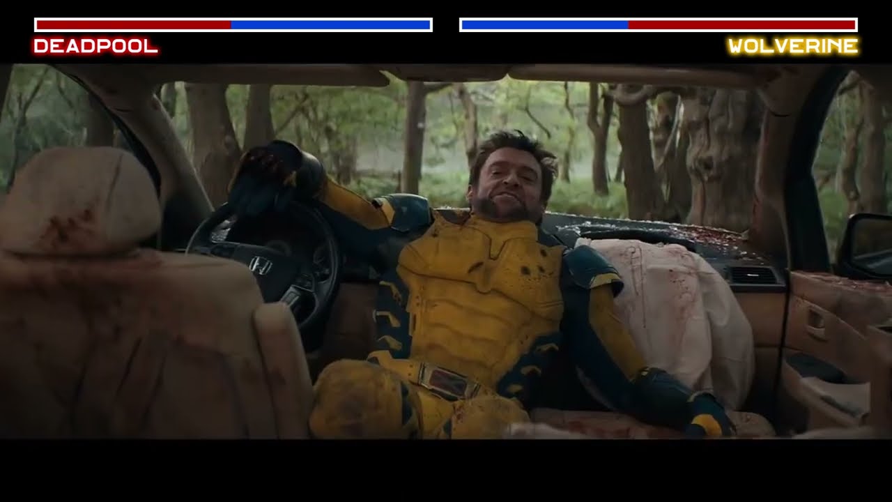 Deadpool vs Wolverine Honda Odyssey fight with healthbars