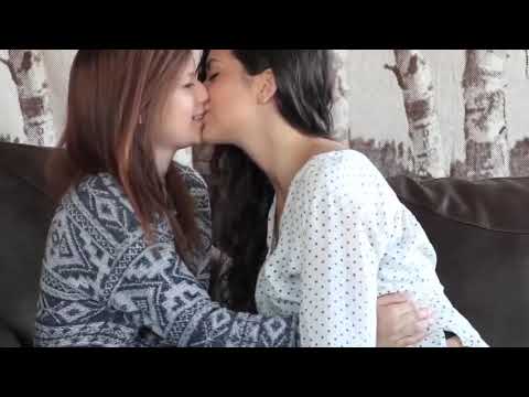 Deepest kiss ever, tongue licking hot girl with her sister lesbian kissing || Part # 1