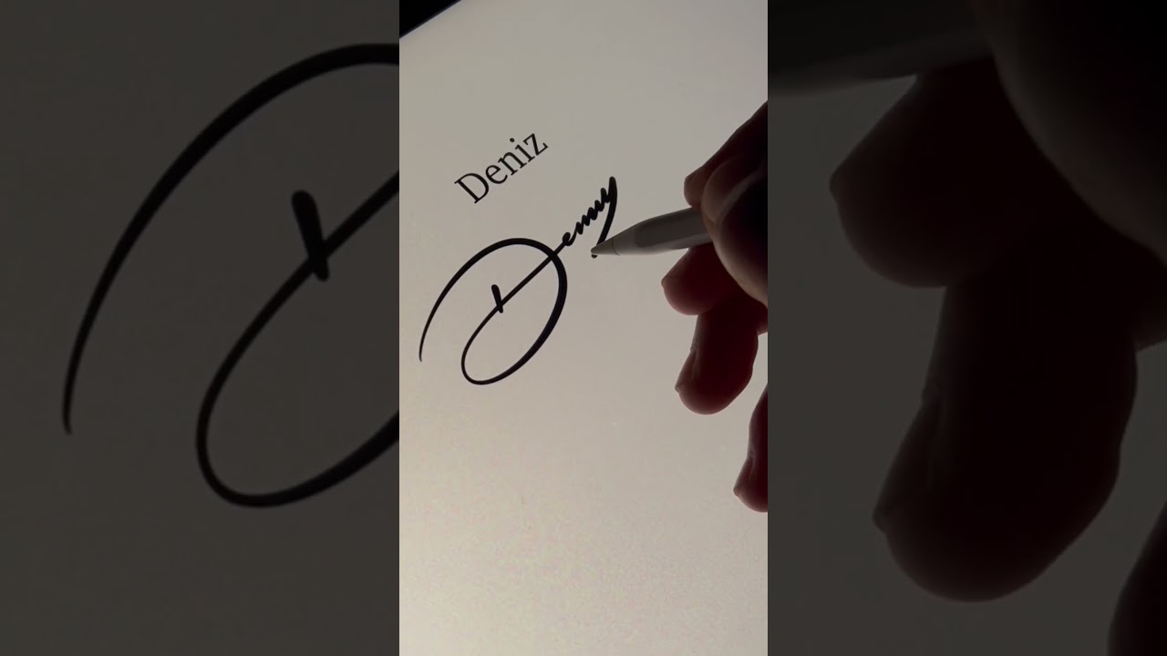 Deniz İmza ✍️ #sanat #calligraphy #shortvideo #art #artistartwork #signature #lettering #artist