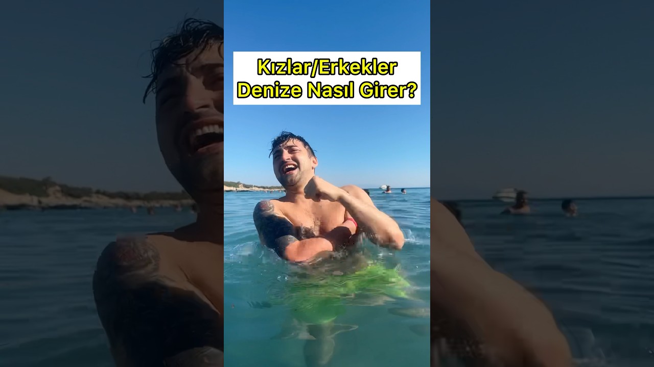Denize girerken Erkekler / Kızlar #shorts