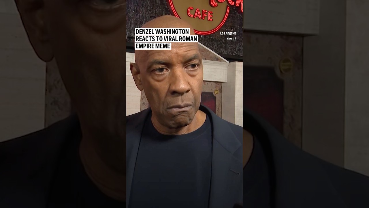 Denzel Washington reacts to viral Roman Empire meme