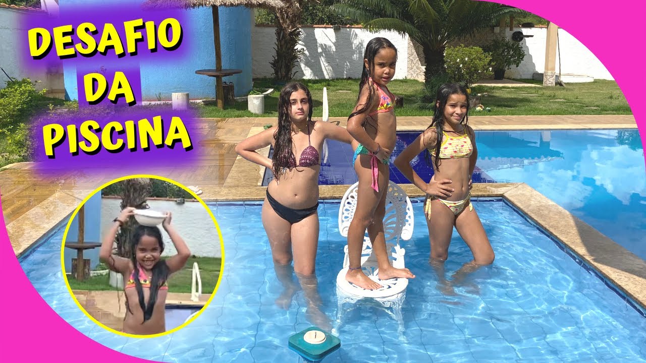 DESAFIO DA PISCINA IMITANDO AS COISAS 💕💕