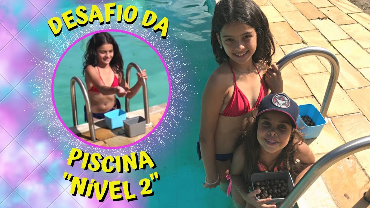 DESAFIO DA PISCINA NÍVEL 2, BRINCADEIRA NA PISCINA DE COQUINHOS !!!