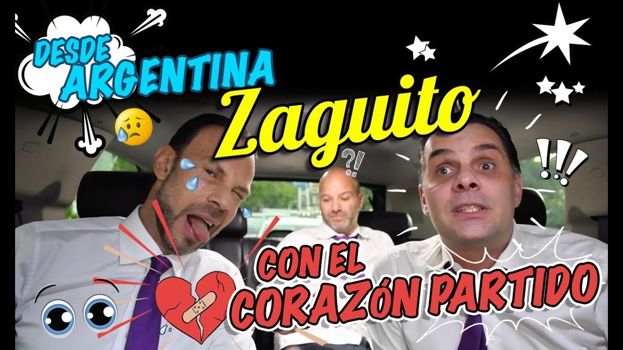 Desde Argentina Zaguito con el corazón partido
