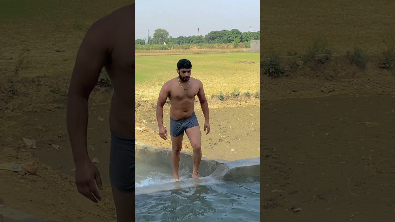 desi tubewell bath #tubewell #deshigym
