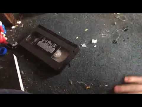 Destroying Caillou VHS Tapes