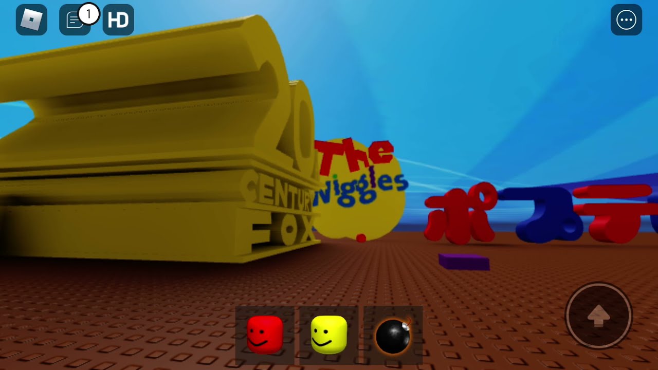 Destroying the wiggles logo on roblox