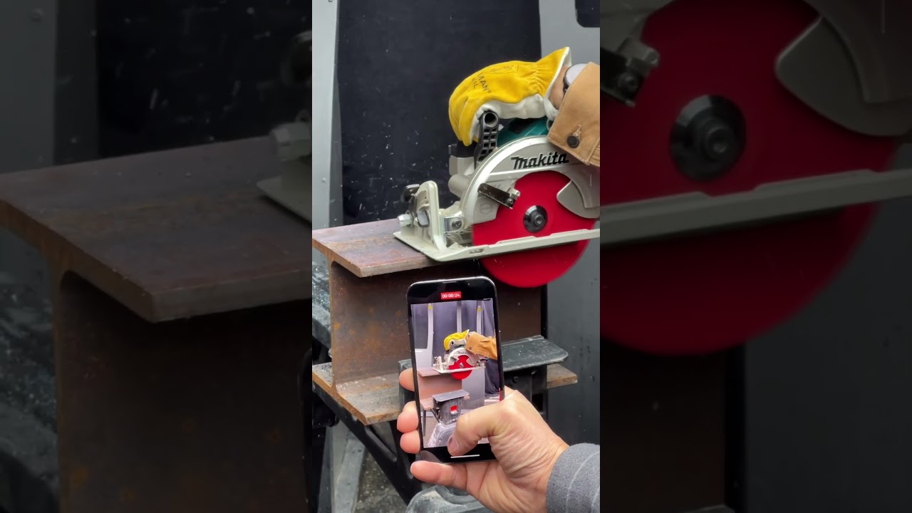 Diablo Steel Demon Cermet Metal Cutting Blade - Performance in a Steel Beam.