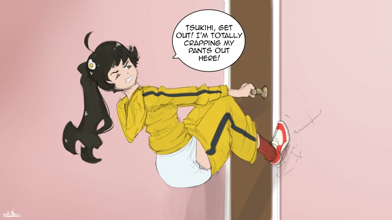 Diaper Animation Locked Bathroom Door