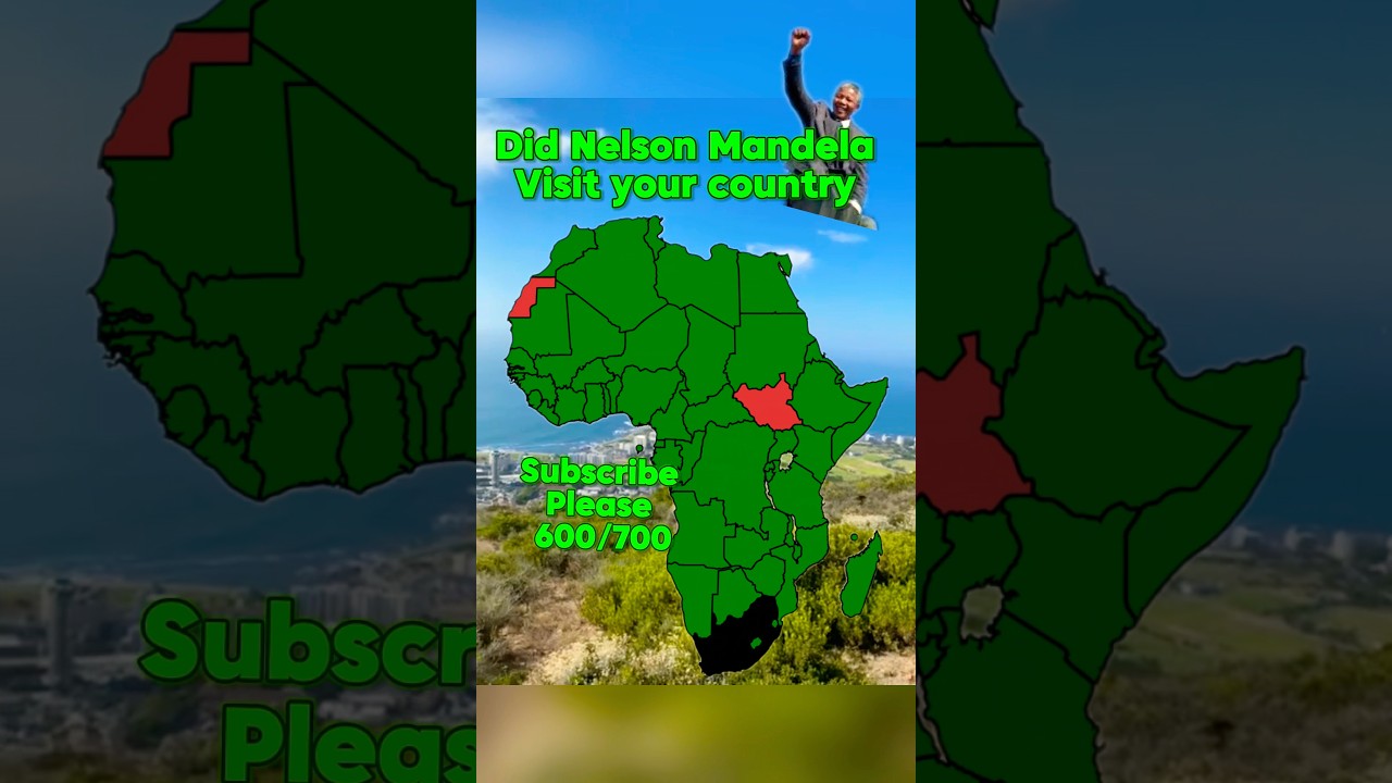 Did Nelson Mandela visit your country #countries #mapchart #mapper #geography #nelsonmandela