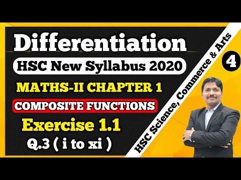 Differentiation Ex. 1.1 Part 4 Maths-II 12th New Syllabus 2020-21 | Composite Functions | Dinesh Sir