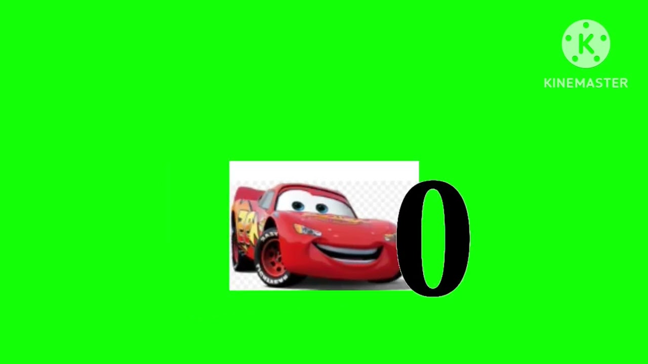 Disney 30th McQueen's zero number logo green screen chroma key